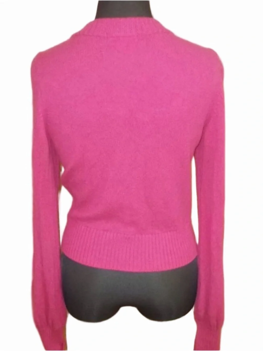 Pink Burberry Cashmere & Wool Sweater Cardigan - Picture 3 of 7